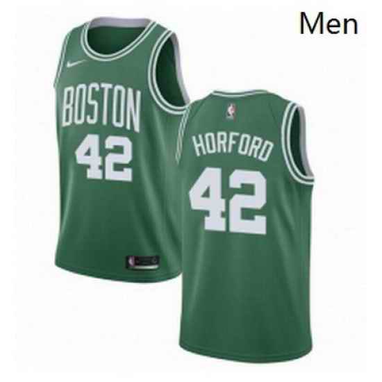 Mens Nike Boston Celtics 42 Al Horford Swingman GreenWhite No Road NBA Jersey Icon Edition